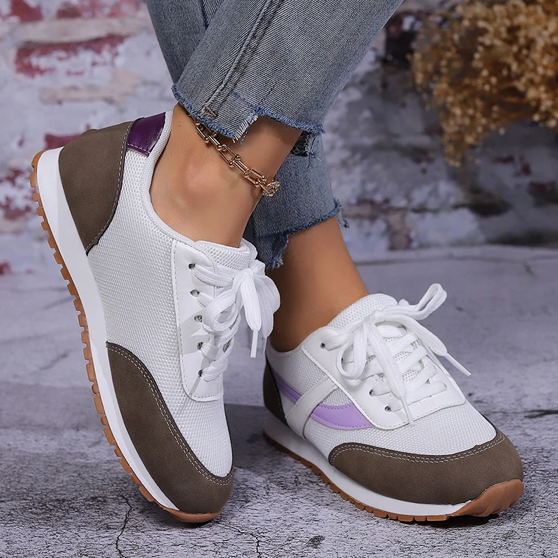 Fashion Mixed Color Running Shoes for Women Breathable Mesh Casual Sneakers Woman 2025 Spring Lightweight Comfort Walking Shoes 2