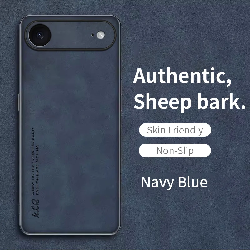 Luxury Sheepskin Leather Shockproof Bumper Case - Protective Matte Shell