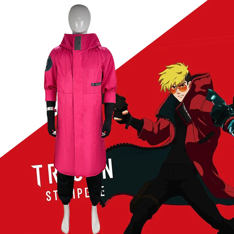 

Anime Cosplay Vash the Stampede Outfits Men Suits Halloween Carnival Costumes