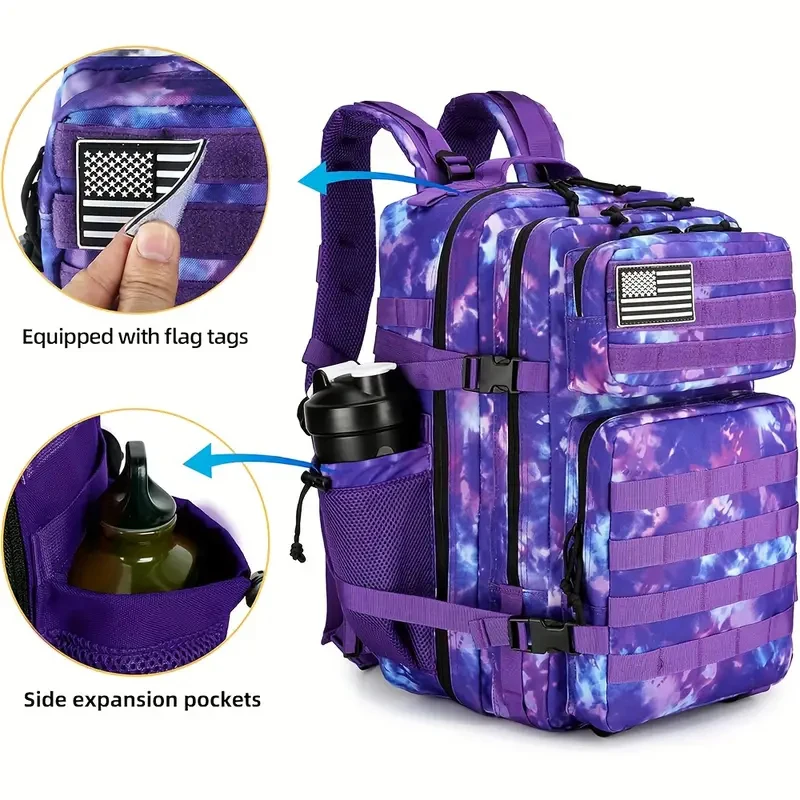 45L Tactical Backpack 3P Bag 3 Days Assault Outdoor Backpack Waterproof Climbing Rucksack Camping Hiking Hunting Mochila Bag 4