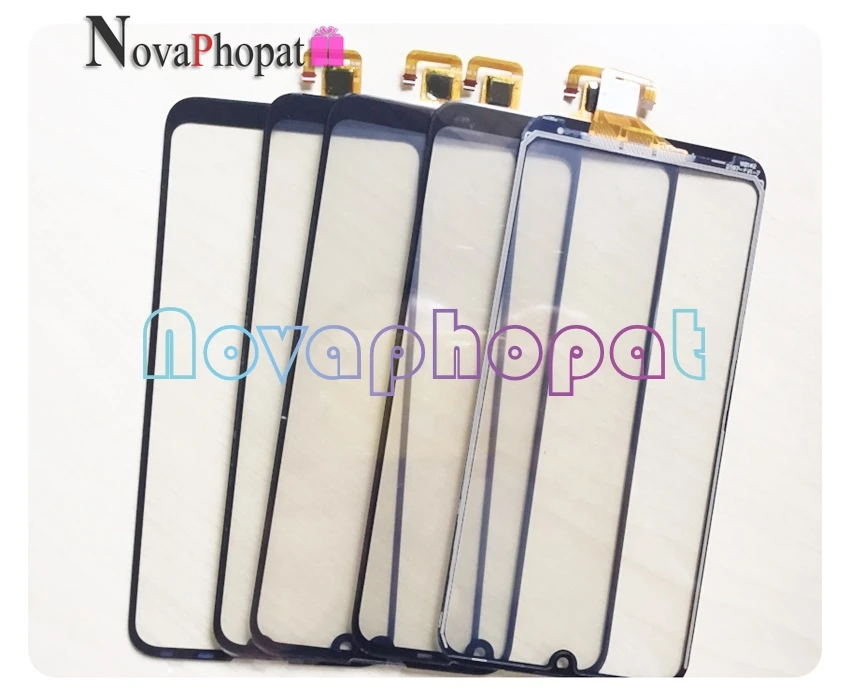 Novaphopat 블랙/화이트 센서 화웨이 Y7 2019 / Y7 프로 2019 / Y7 프라임 2019, 터치 스크린 디지타이저 유리 패널 + 추적