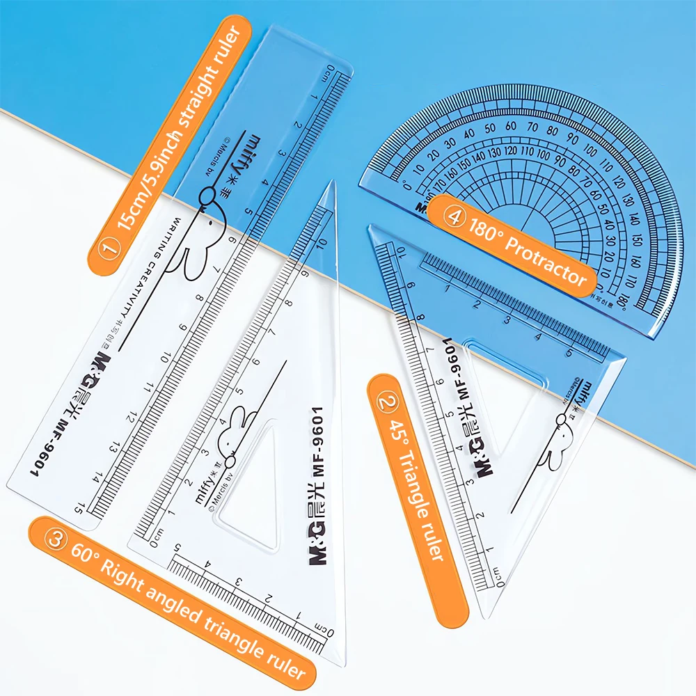 Drawing Ruler Set 4pcs M&G Miffy