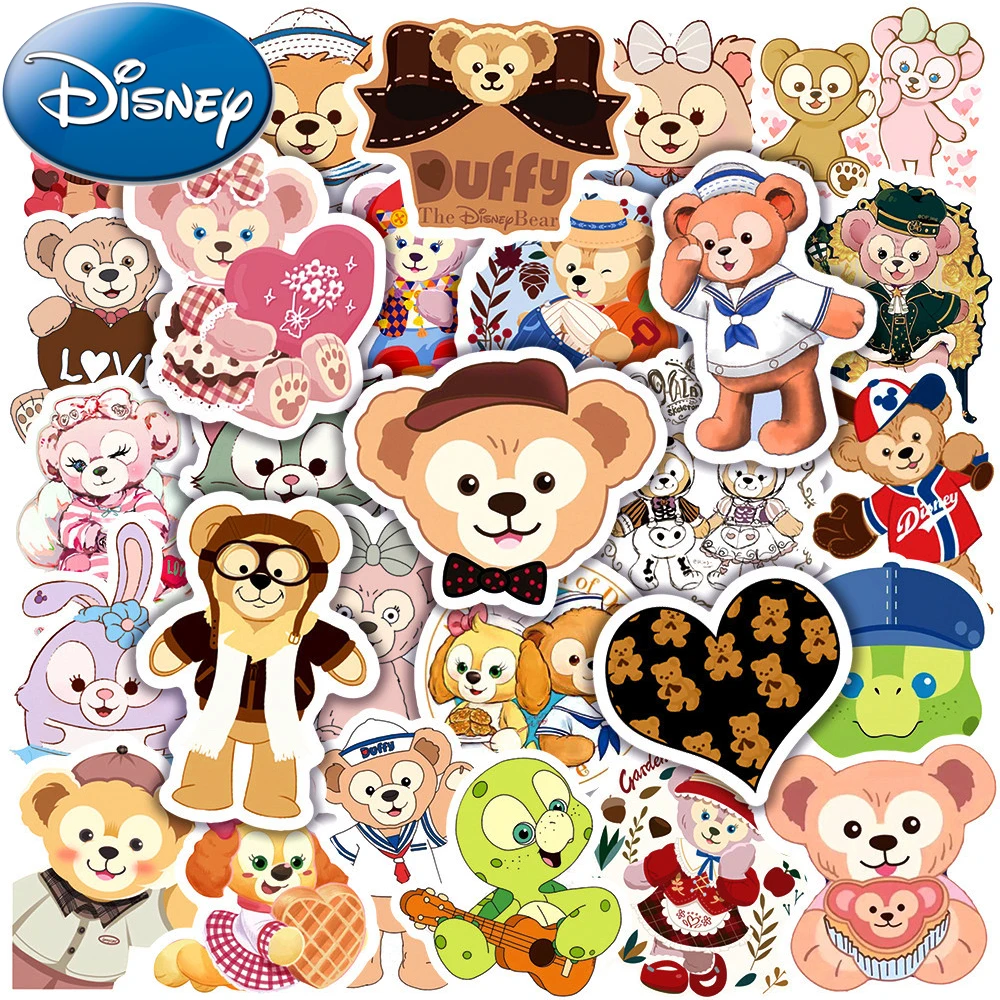 

10/30/50pcs Disney Cartoon Duffy Bear Graffiti Stickers DIY Water Bottle Fridge Laptop Car Cute Vinyl Sticker Kids Birthday Gift