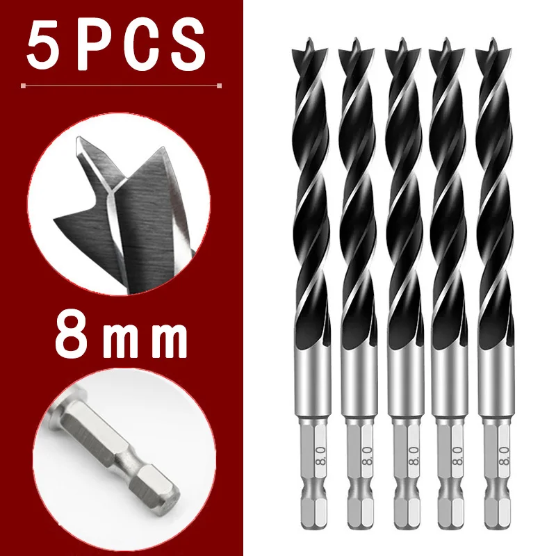 Woodworking Three-Point Drill Bit Set - Precision Hole Reaming Tool