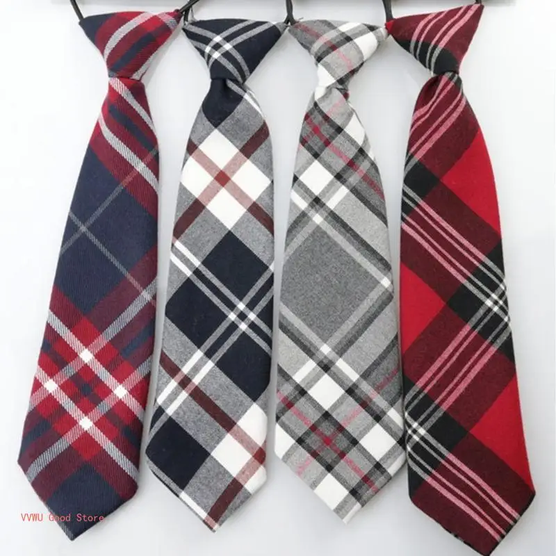 

Boy Neckties For Kid Pre-tied Neckties For Boy Pre-tied Ties Kid Plaid Tie for School Uniform Graduation JK Uniform Tie