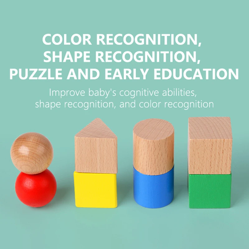 Wooden Baby Blocks Montessori Toys for Kids