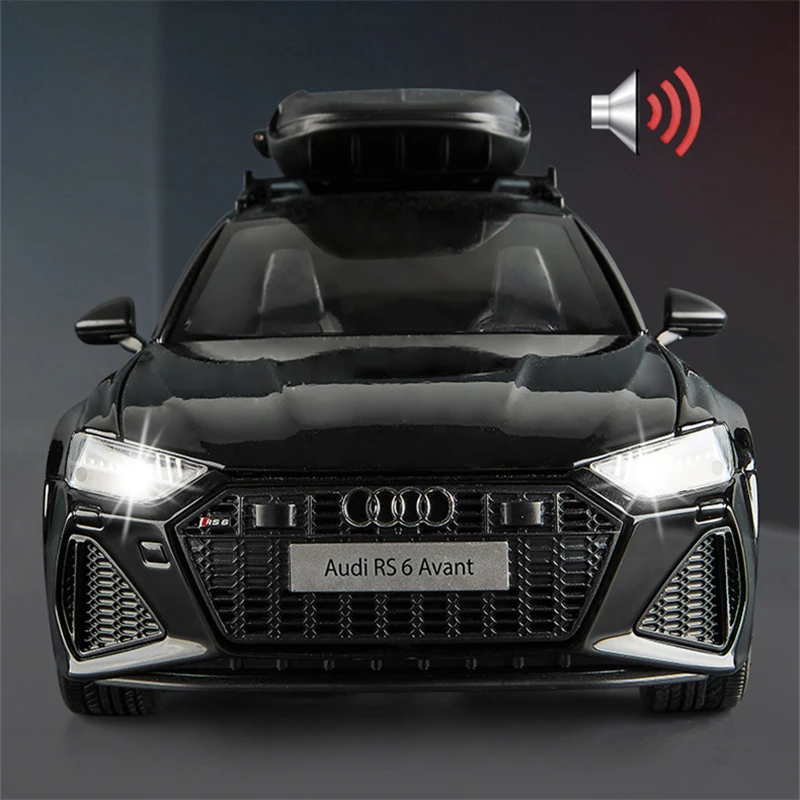 1/18 Audi RS6 Avant Station Wagon Alloy Car Model Diecasts Metal Sports Car Vehicles Model Simulation Sound Light Kids Toys Gift 3