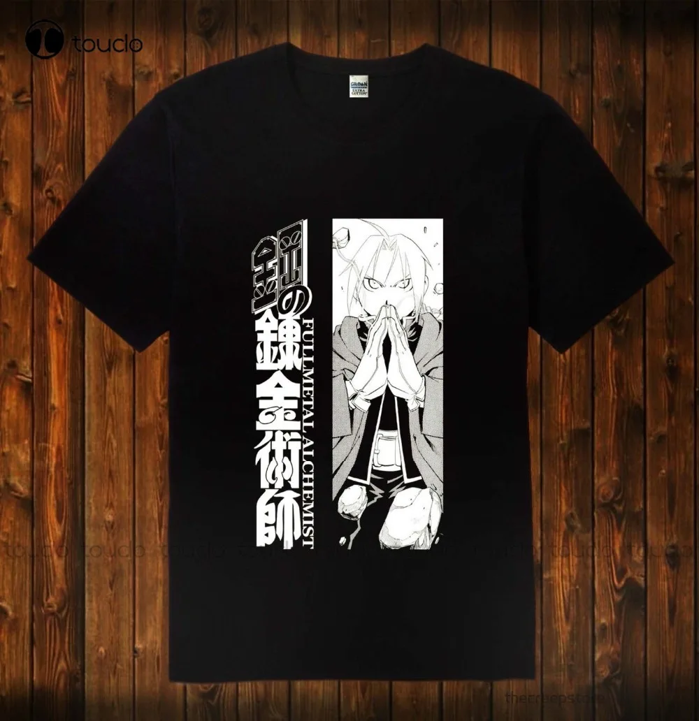 Vestiti Di Marca Estate A Buon Mercato Girocollo Top Tee Da Uomo Nuovo Full Metal Alchemist Ed Ward Anime Manga Nero Impressionante Camicie Xs-5Xl