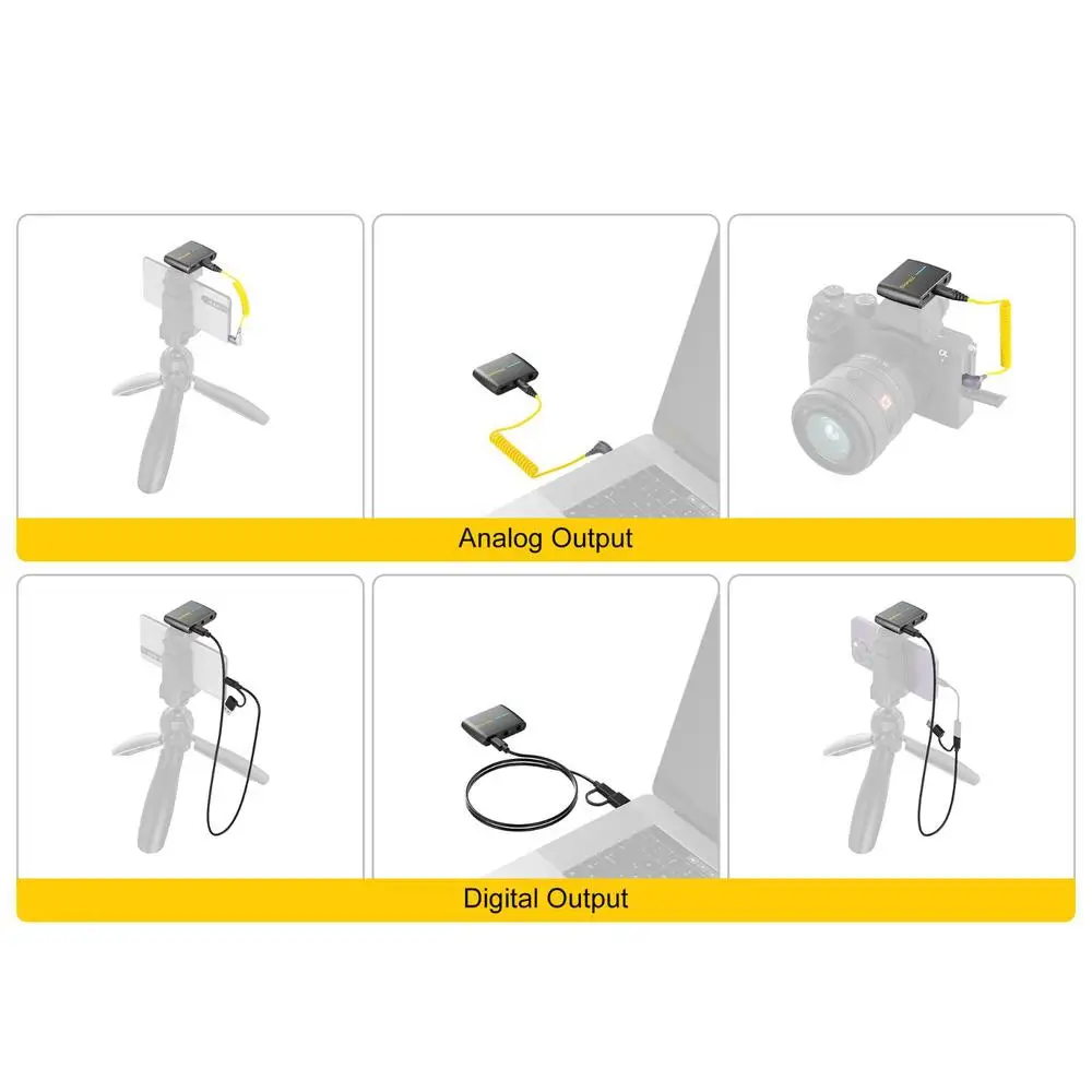 7Ryms iRay DW40 Wireless Lavalier Microphone with 4 Transmitters,48kHz/24bit Rec