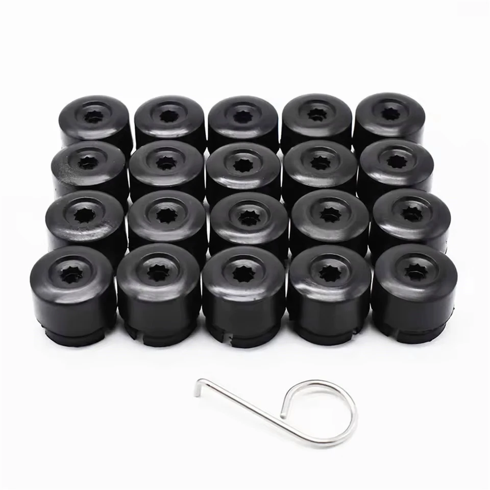 19mm Black Wheel Nut Bolt Covers for VW Transporter