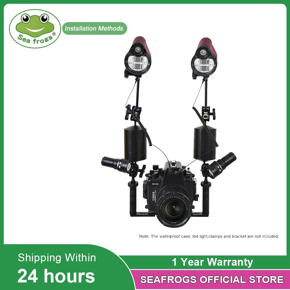 Seafrogs 32Gn 100 Impermeabile Flash Strobe Per Sony Olympus Nikon Canon Fujifilm Custodia Per Fotocamera Subacquea