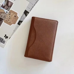 Magnetic PU Leather Card Holder Wallet - Stylish Accessory (Brown)