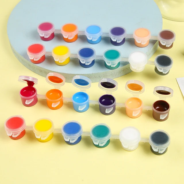 30 Pots Empty Paint Strips Mini Painting Box Containers Pigment