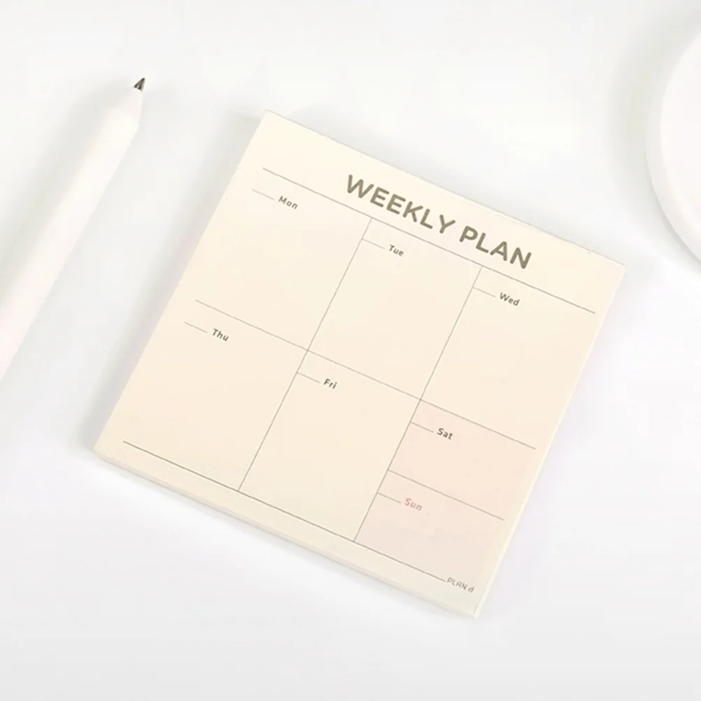 

Weekly Planner Notepad Schedule Pad To Do List Notepad memo for School Office Daily Use 60 Sheets
