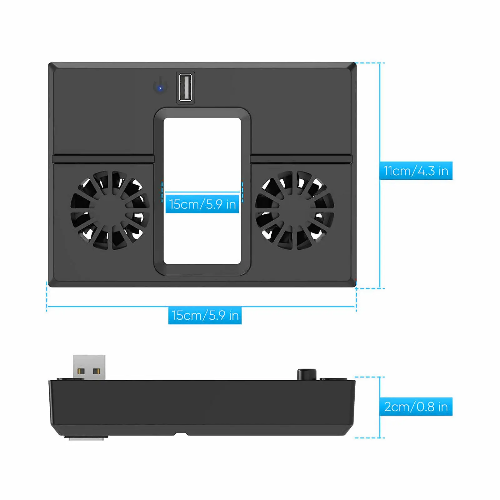 For Xbox Vertical Stand With Dual Noiseless Cooling Fans USB Cooler Host Side Radiator With Light For Xbox Series X Game Console