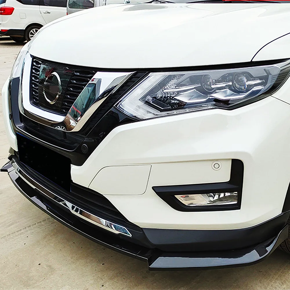 For Nissan X-Trail-Front Bumper Lip Chin Deflector Protect Guard Spoiler Decoration Car Exterior Tuning Accessories