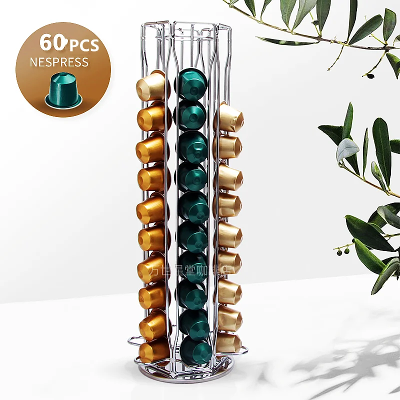 Coffee Capsule Holder For Nespresso Rack Stand Display Black kitchen