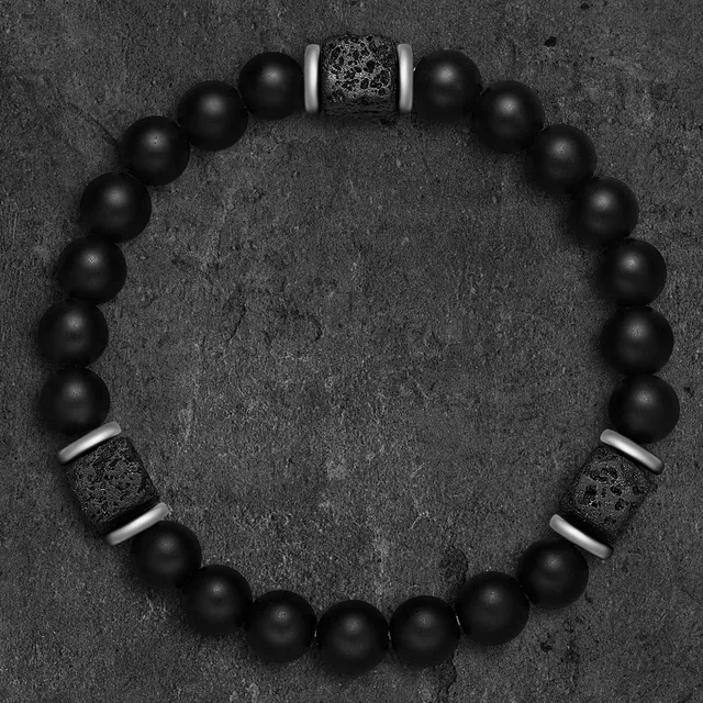 1pc New Magnetic Bracelets Men Nature Stone Bead Couple Bracelets for Women Health Care Help Weight Loss Jewelry2 Colors - Image 3