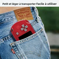 GAMINJA GC31 Mini console de jeu vidéo portable rétro, écran couleur TFT, lecteur de jeu 8 bits, 128 jeux intégrés 5