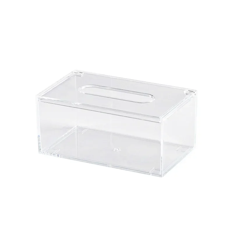 Transparent Acrylic Paper Towel Box Creative Home Living Room Tissue Paper Roll Storage Box Face Wash Tissue Box 5