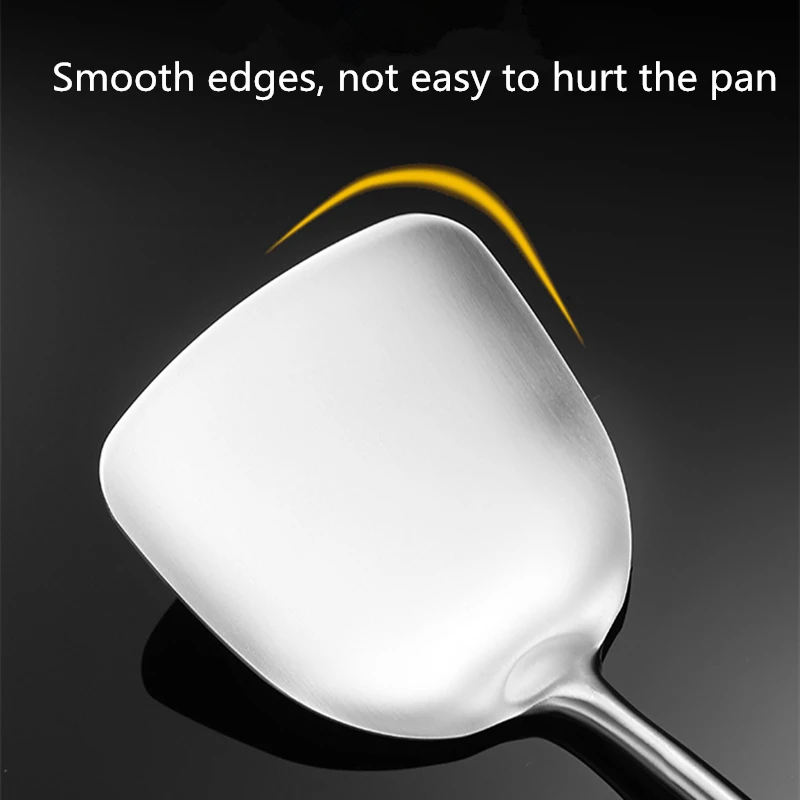 Stainless Steel Cooking Tools with Wooden Handle Soup Spoon Ladle Colander Spatula Shovel Silver 1Pc
