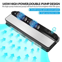 Home Vacuum Packaging Machine Dry & Wet Food Packaging Sealer Snack Fruit Meat Degasser Kitchen Vacuum Sealer with Storage Bags 2