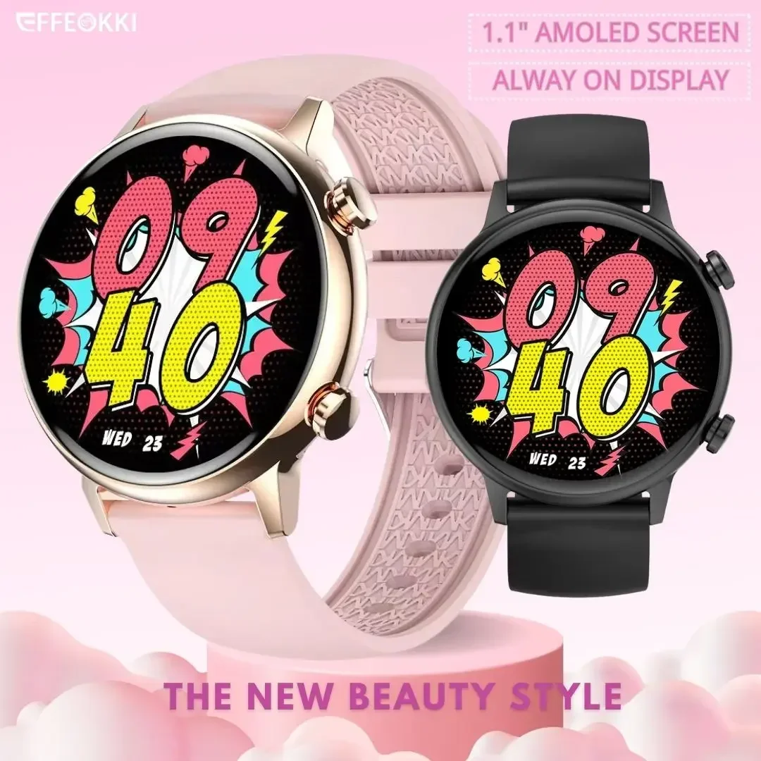 Hk39 Smart Watches Ladies Amoled Female Stylish Health Monitor Impermeabile Donna Uomo Smart Clock On Hand Android Smartwatch Pro