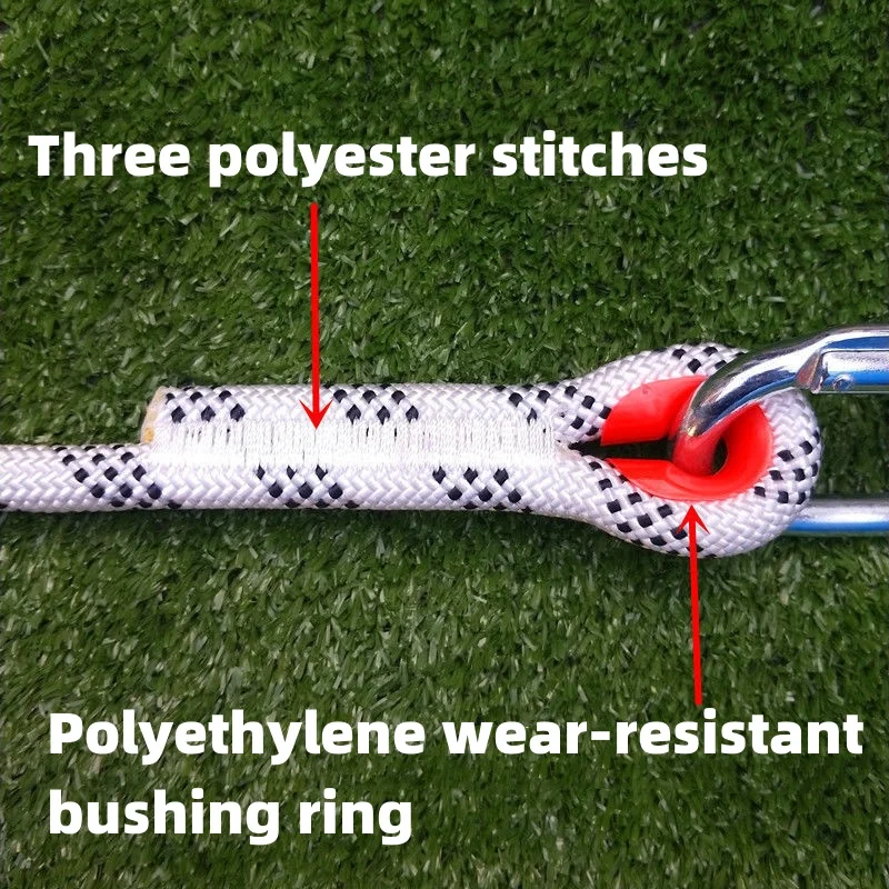 Durable Outdoor Safety Elastic Rope with Stainless Steel Carabiner