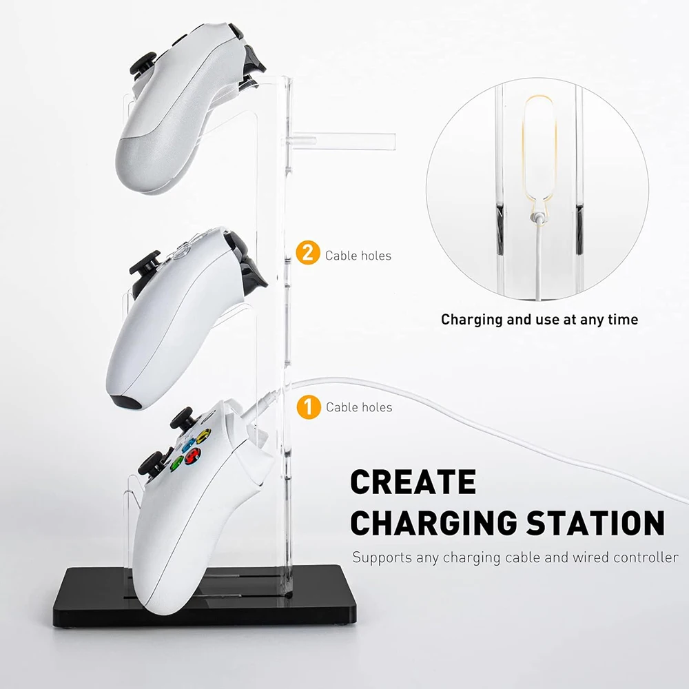 حامل يد تحكم شامل 3 طبقات حامل سماعة رأس لـ PS4 ،...