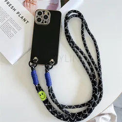 Custodia per telefono con lanyard a tracolla, con rivestimento in silicone morbido e retro antiurto