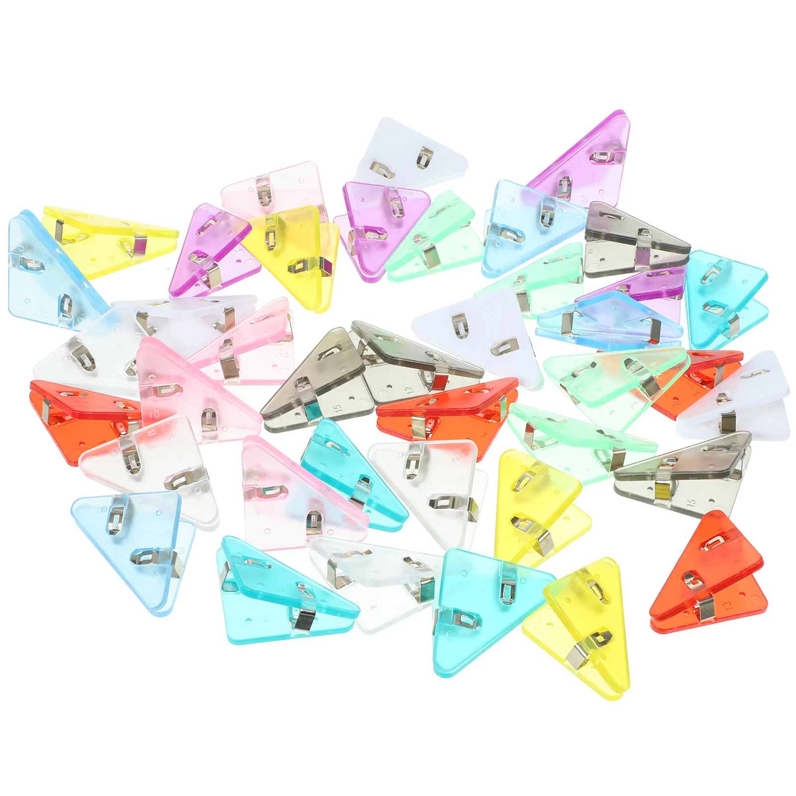 

40Pcs Small Picture Clips Triangle File Corner Clip Transparent Bookmark Colorful Document Clip Protection Book Page Clip Binder