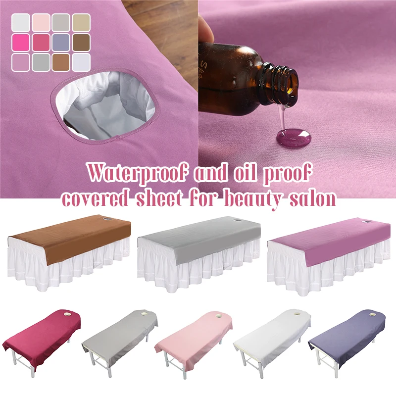 SPA-Beauty-Salon-Bed-Sheet-Solid-Color-Massage-Bed-Cover-Home-Textile ...