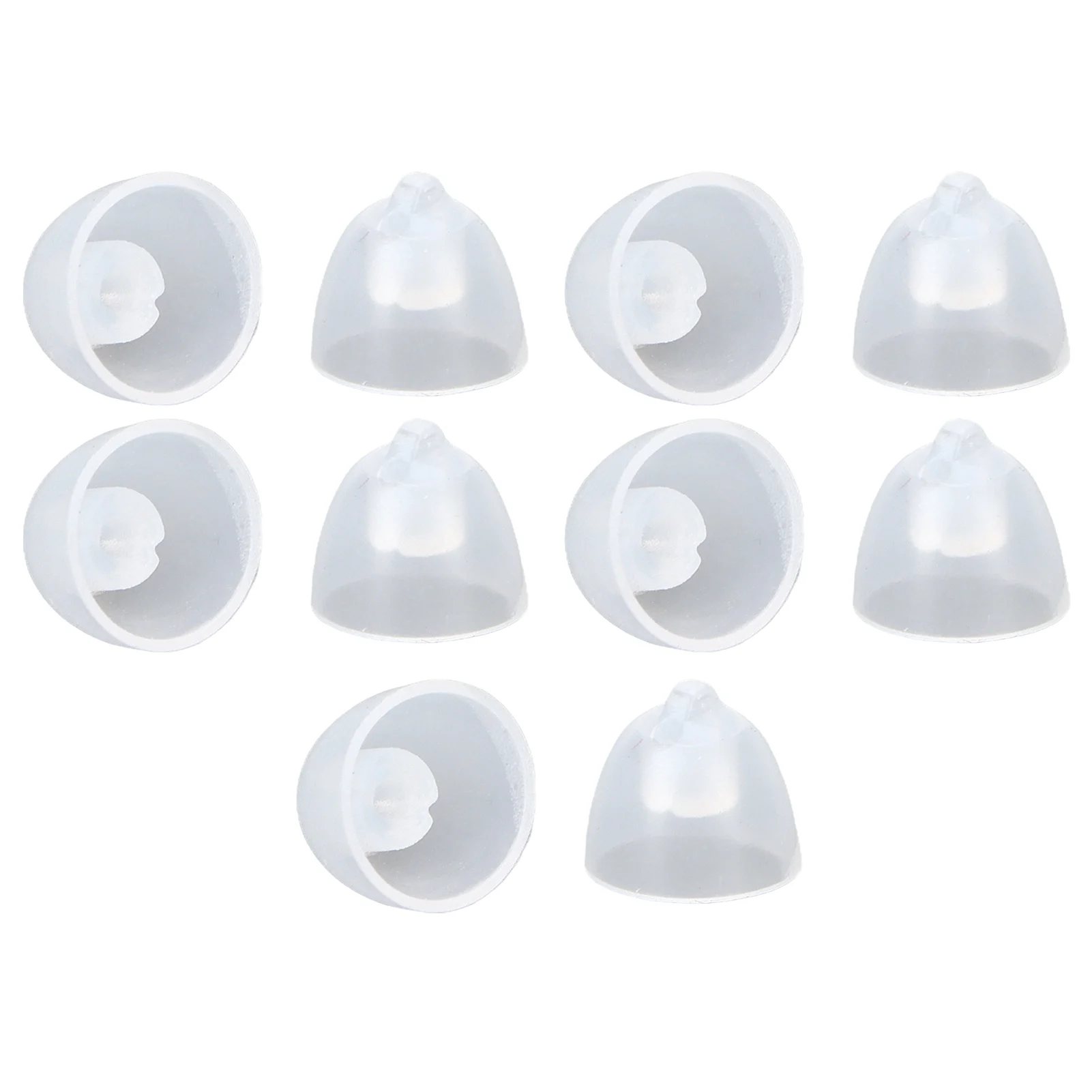10Pcs/Pack 8mm Hearing Aid Dome Silicone Transparent Deaf Aid Domes Soft Washable Antistatic for Replacement Part