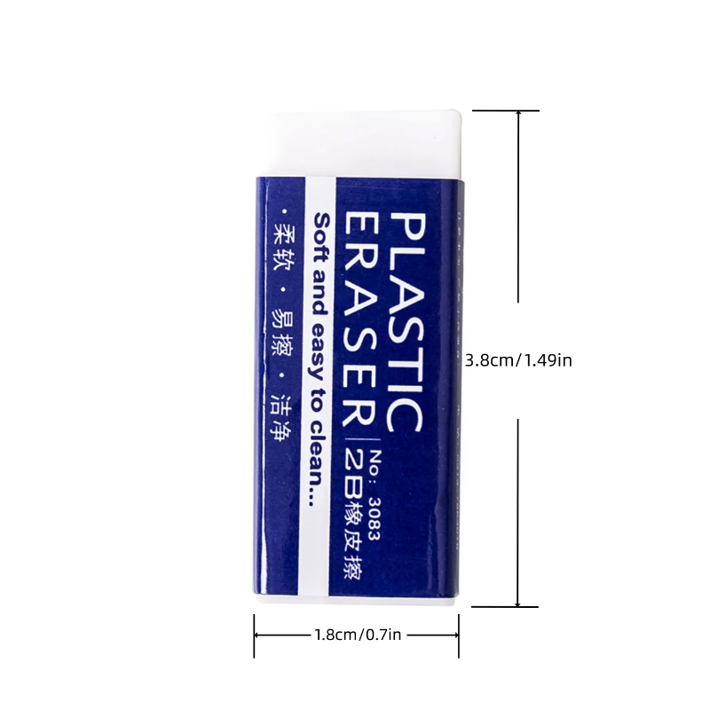 6 Pcs Soft Rubber 2B Pencil Eraser Student Art Sketch Painting Correction Supplies School Exam Writing Eraser Stationery 6