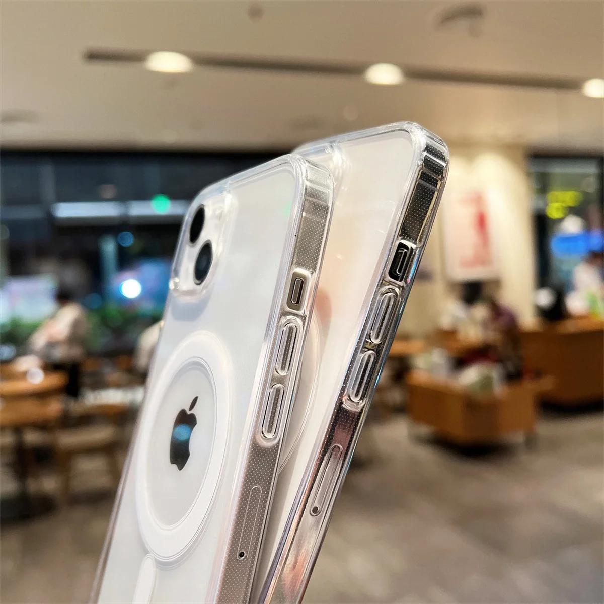 รูปสินค้า เคสแม่เหล็กซิลิโคนนิ่มใส ป้องกันแรงกระแทก iPhone