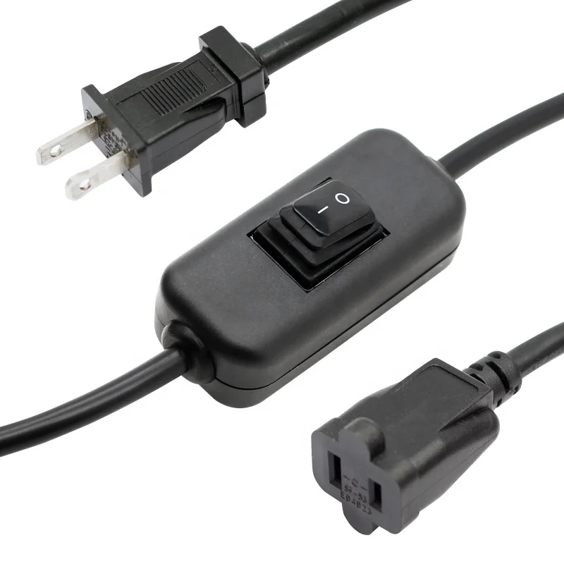

16AWG US NEMA 1-15P Power Cord with 202 inline switch female end 1-15R cable