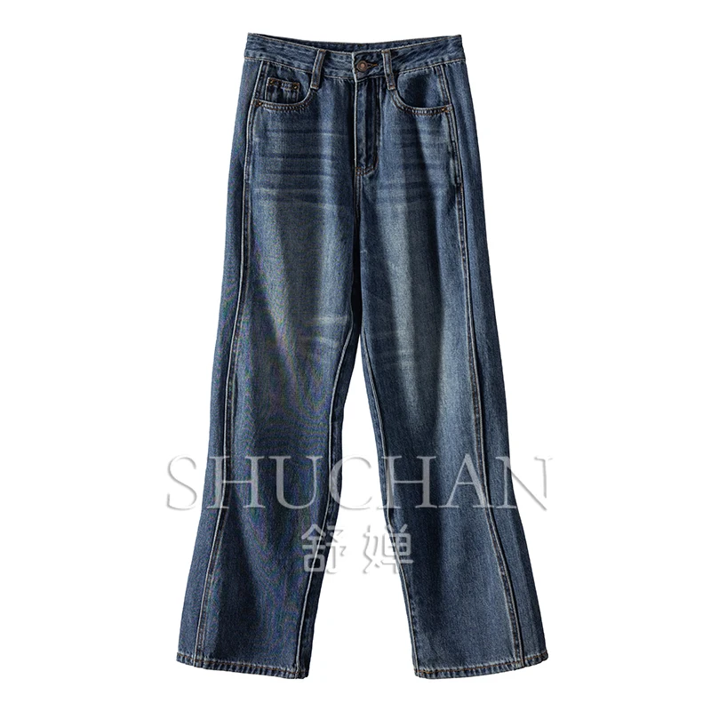Designer High Waist Cotton Twisted Pants 2024 pantalones de mujer  high waisted jeans fashion Full Length  Streetwear
