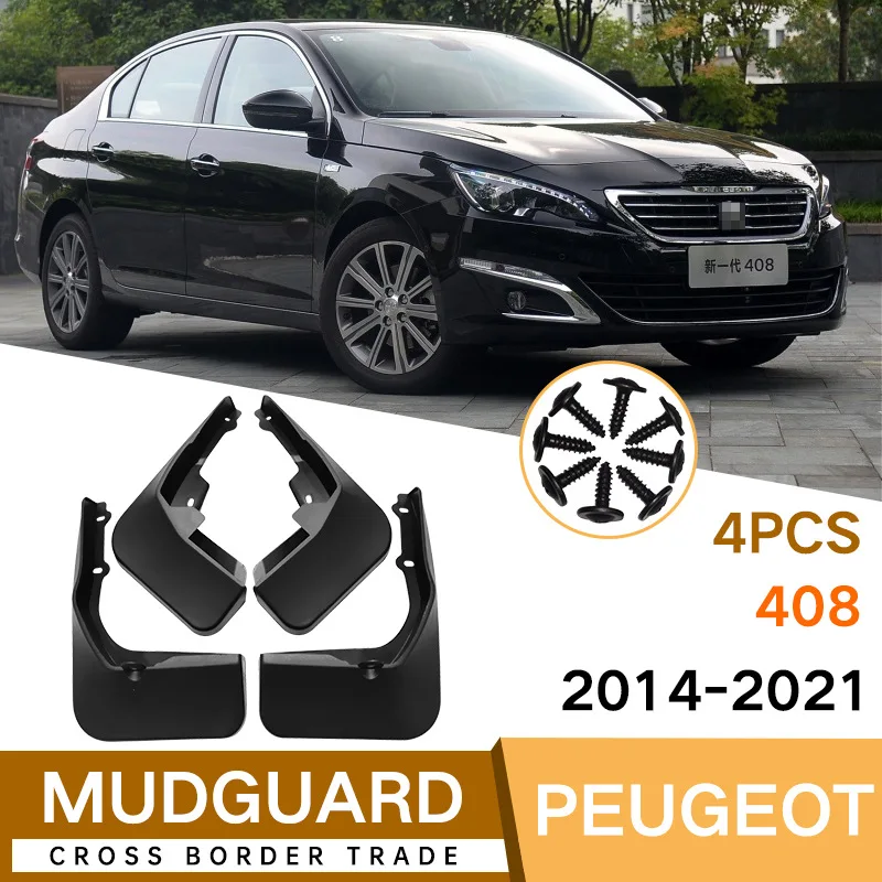 

Mud Flaps For Peugeot 408 2014-2021 MudFlaps Front Rear Fender Car Accessories