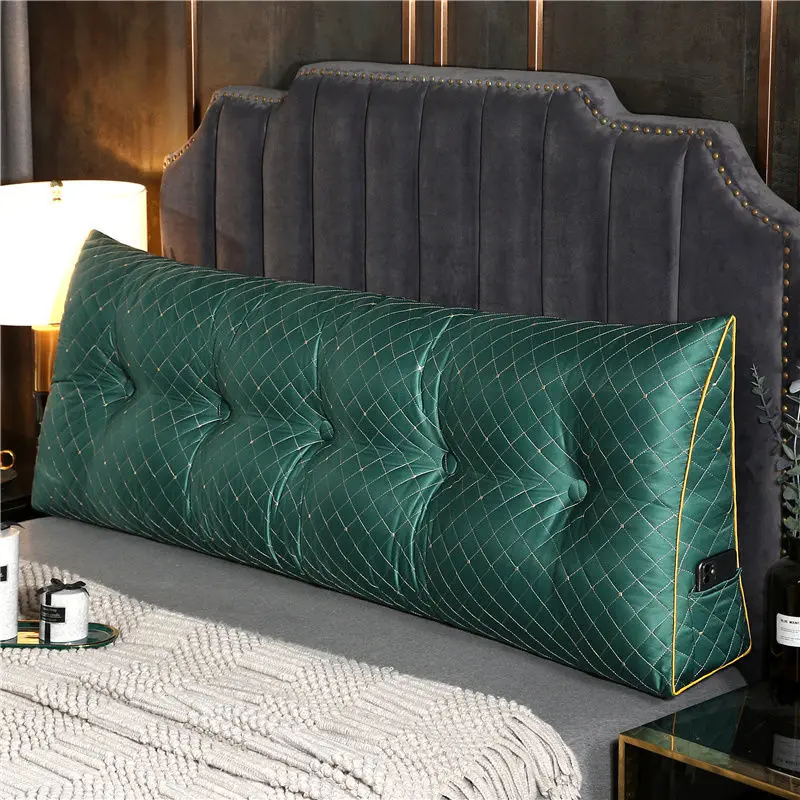 

High Quality European Removable Triangle Back Cushion King Queen Large Size Bedside Pillow Soft Cushion for Living Room