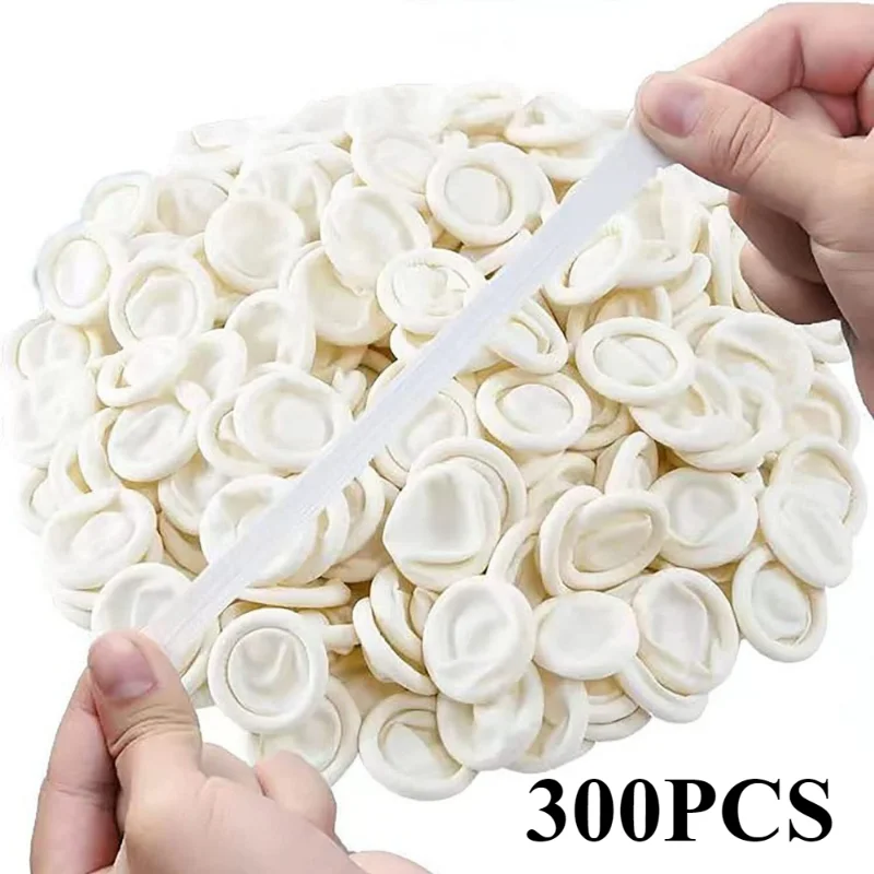 Disposable Fingertips Protector Gloves 20/300PCS Natural Rubber Non-slip Anti-static Latex Finger Cots