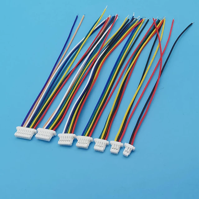 Lot de 20 paires de mini connecteurs de câble micro 6 broches JST SH 1,0  mm, connecteur mâle femelle à 6 broches avec câbles de 150 mm 26 AWG, pour