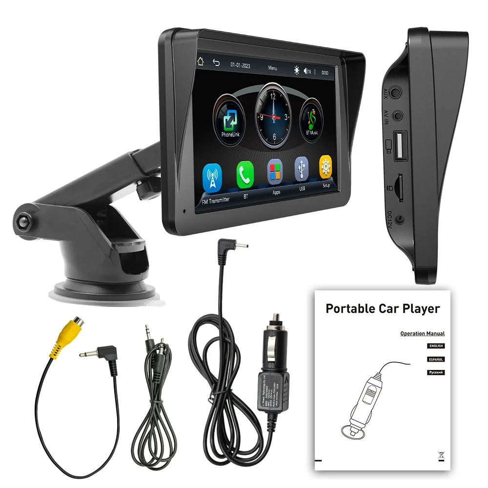 7" Portable Car MP5 Player Wireless for Vehicle