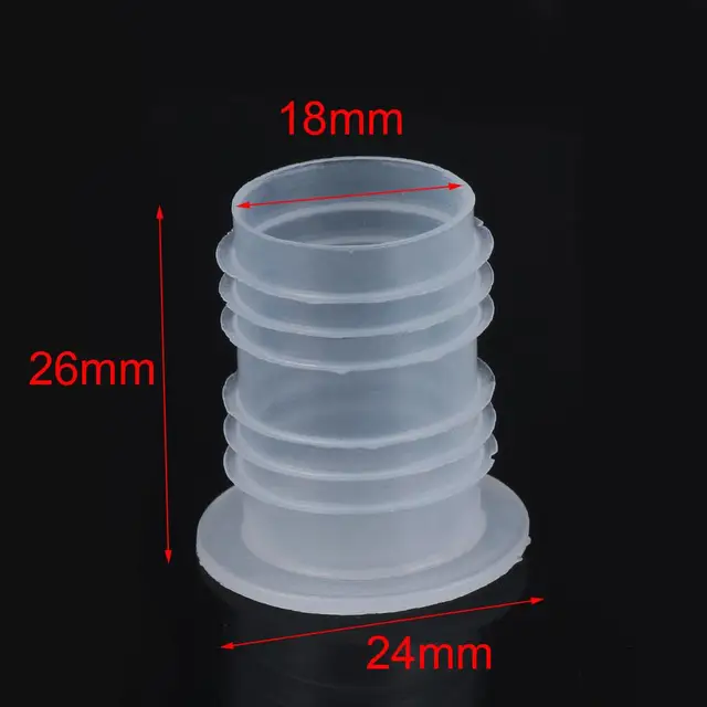 48 Tappi Di Ricambio Per Bottiglie - 3 Misure (16,5/18/22 Mm) In Plastica Bianca A Righe - Foto 12