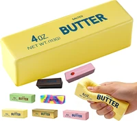 1/3/6PCS Butter Squishy Squeeze Toys Slow Rising Stress Relief Dumpling Squishy Butter Stretchy Sensory Toys Stress Ball 1