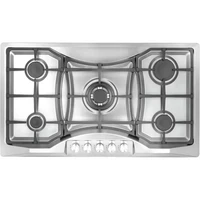 36 in. Gas Stove Cooktop 5 Italy Sabaf Sealed Burners NG/LPG Convertible in Stainless Steel, Cooking Appliances Cooktops 1