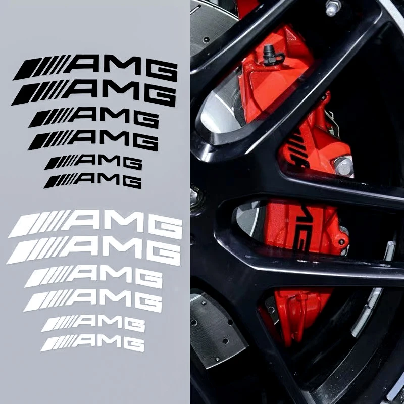Наклейка на тормозной суппорт автомобиля Mercedes benz AMG A B C E R G Class GLK CLA GLB GLC GLA W212 6 шт.