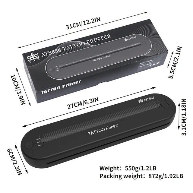 ATS886 ステンシルプリンター Bluetooth Wireles ステンシルプリンター ATS886｜FLAG Tattoo