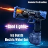 Sensor Lights Ice Burst Electric Water Gun for Kids Summer Outdoor Beach Pool Toys Children Simulated Flame Automatic Waterguns 1