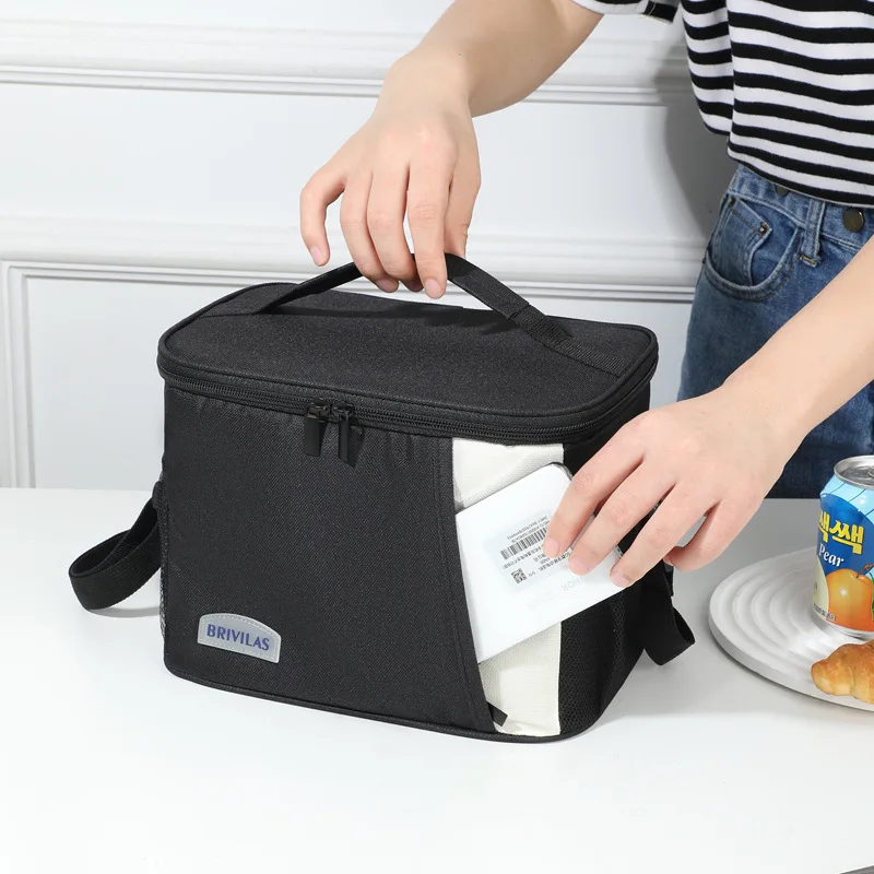 Insulated Reusable Lunch Bag with Adjustable Shoulder Strap