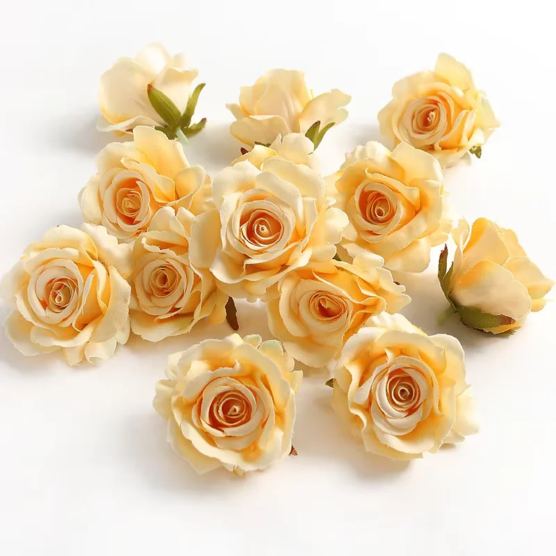 5/10Pcs 6cm Seide Rose Künstliche Blume Kopf Scrapbooking Hause Hochzeit Wand Dekoration Weihnachten DIY Kranz Candy box Kuchen Dekor – Detail 14